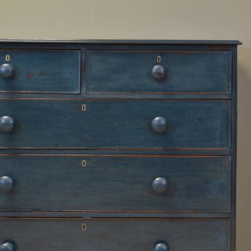 fig 2. Antique Painted Georgian Chest Of Drawers