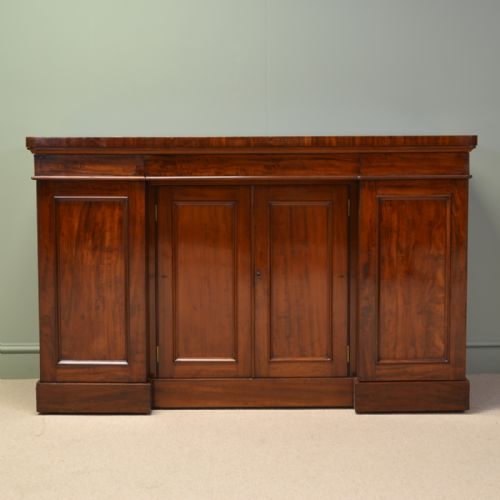 Magnificent Figured Mahogany Antique Victorian Sideboard