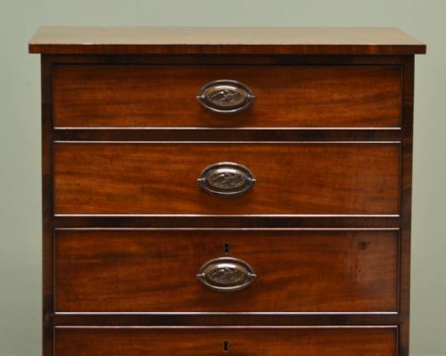 fig 2. Small Edwardian Mahogany Antique Chest Of Drawers