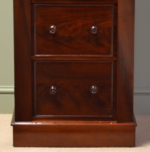 fig 1. Unusual William IV Tall Beautifully Figured Antique Wellington Chest