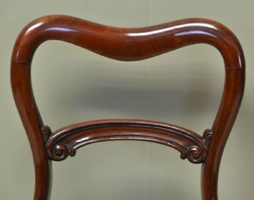 fig 3. Elegant Rich Mahogany Antique Victorian Dining Chairs
