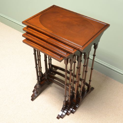 An Edwardian Inlaid Mahogany Quartetto of Antique Tables.