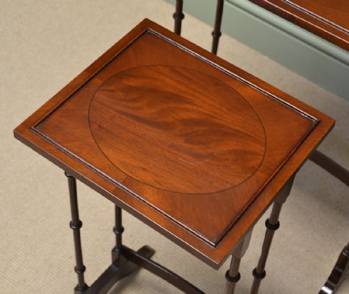fig 2. An Edwardian Inlaid Mahogany Quartetto of Antique Tables.