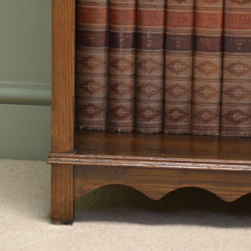 fig 1. Quality Edwardian Oak Antique Open Bookcase