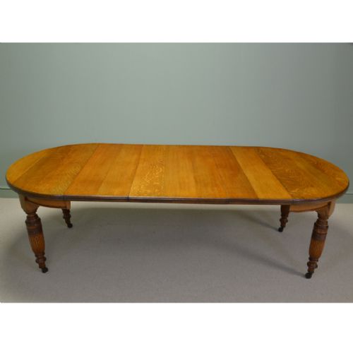 Spectacular Golden Oak Maple & Co Victorian Antique Extending Dining Table