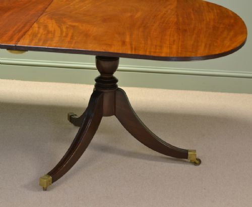 fig 1. Large Edwardian Figured Mahogany D End Extending Dining Table