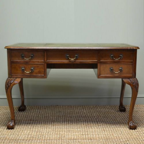 Edwardian Walnut Antique Writing Desk