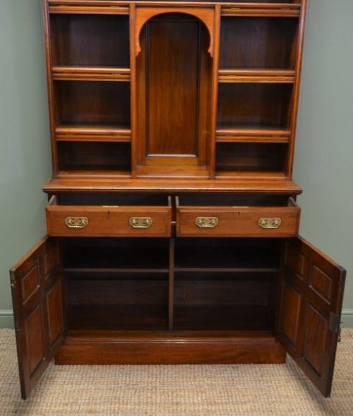 fig 1. Quality Arts & Crafts Antique Walnut Bookcase