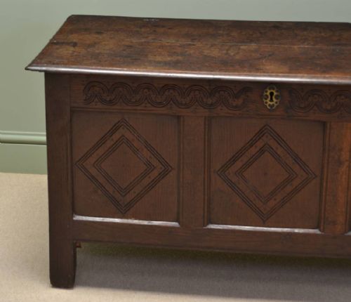 fig 1. Georgian Period Country Oak Antique Coffer