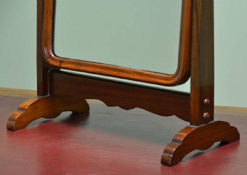fig 1. Small Elegant Edwardian Walnut Antique Dressing Table Mirror