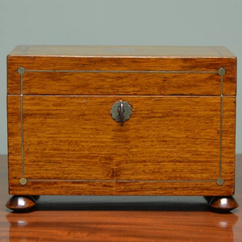 Spectacular Regency Rosewood Antique Tea Caddy