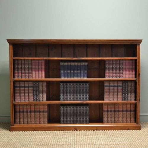 Large Victorian Antique Open Bookcase