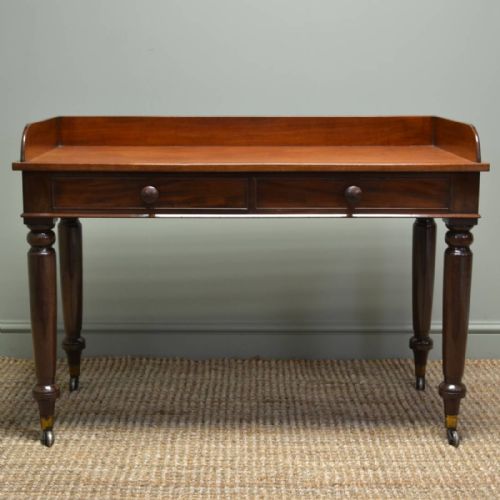 fig 1. Fine Quality Victorian Mahogany Antique Writing Table