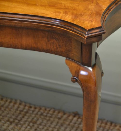 fig 2. Fine Quality Figured Walnut Antique Card Table – Side Table