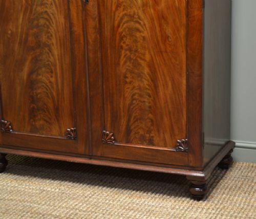 fig 1. Beautifully figured Regency Mahogany Antique Wardrobe