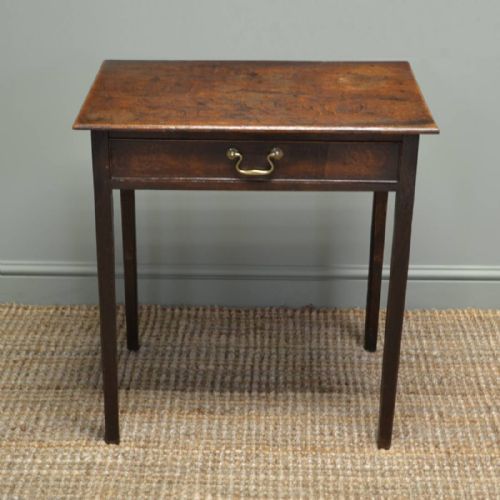 Small Georgian Country Oak Antique Side Table