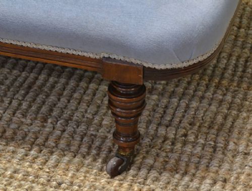 fig 1. Victorian Walnut Antique Chaise Longue