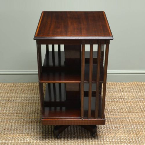 Beautiful Edwardian Antique Mahogany Revolving Bookcase