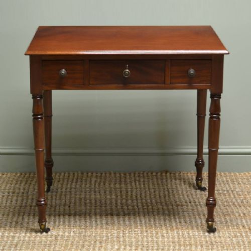 Fine Quality Regency Mahogany Antique Side / Writing Table
