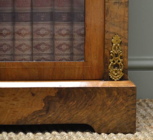 fig 1. Fine Quality Figured Walnut Antique Victorian Pier Cabinet