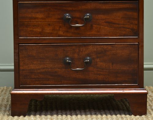 fig 1. Unusual Small Figured Mahogany Georgian Antique Chest Of Drawers