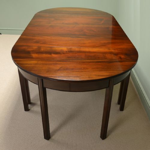 fig 1. Large Waring and Gillows Figured Mahogany Antique Dining Table