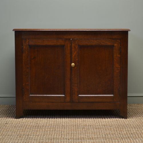 Quality Solid Oak Victorian Arts and Crafts Antique Cupboard