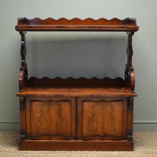 Unusual Victorian Mahogany Antique Server / Side Cupboard / Table
