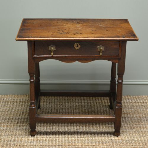 Country Georgian Oak Antique Low Boy / Side Table