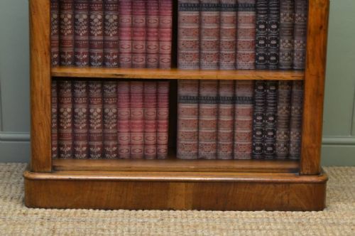 fig 1. Victorian Walnut Antique Open Bookcase