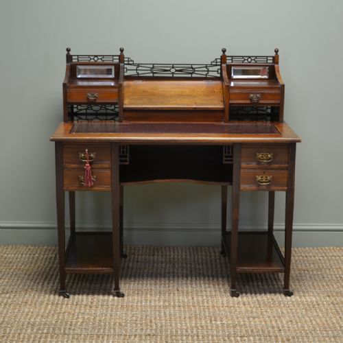 Quality Edwardian Walnut Antique Writing Desk