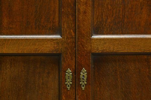 fig 2. Unusual Slim Georgian Period Oak Antique Cupboard