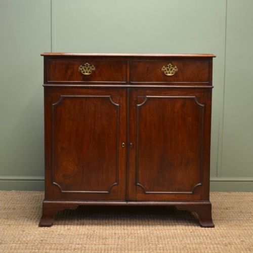 Period Georgian Mahogany Antique Cupboard / Chest