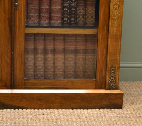 fig 1. Beautifully Figured Victorian Walnut Antique Pier Cabinet