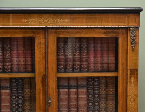 fig 2. Beautifully Figured Victorian Walnut Antique Pier Cabinet