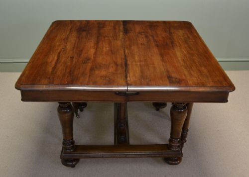 fig 2. Victorian Solid French Walnut Antique Extending Dining Table