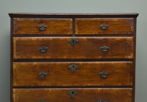 fig 1. Unusual Country Georgian Oak Antique Chest Of Drawers