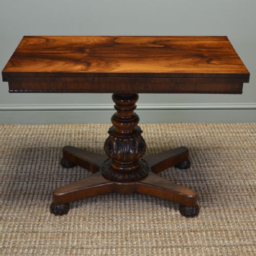 Stunning William IV Antique Figured Rosewood Tea Table / Console Table.