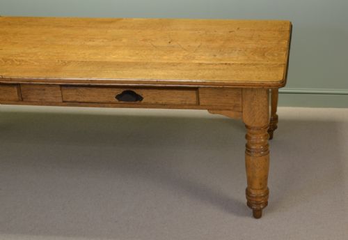 fig 2. Huge Antique Solid Oak Victorian Antique Kitchen Table