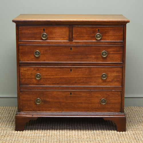 Country Georgian Mahogany Antique Chest of Drawers