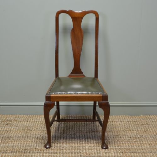 fig 1. Fine Quality, Elegant set of Four Edwardian Walnut Dining Chairs
