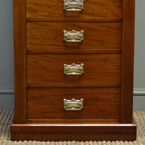 fig 1. Spectacular Rich Walnut Antique Victorian Wellington Chest