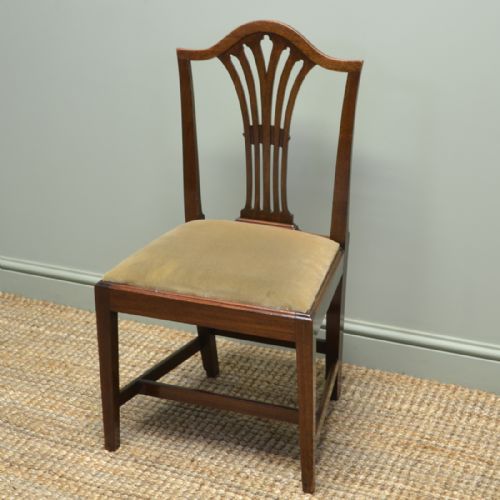 fig 2. Quality Set of Six Georgian Mahogany Hepplewhite Antique Dining Chairs