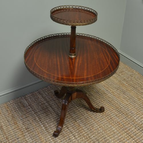 fig 1. Fine Quality Edwardian Mahogany Two Tier Antique Occasional Table