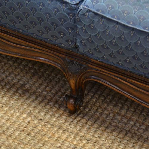 fig 1. Large Edwardian Walnut Antique Bergere Settee