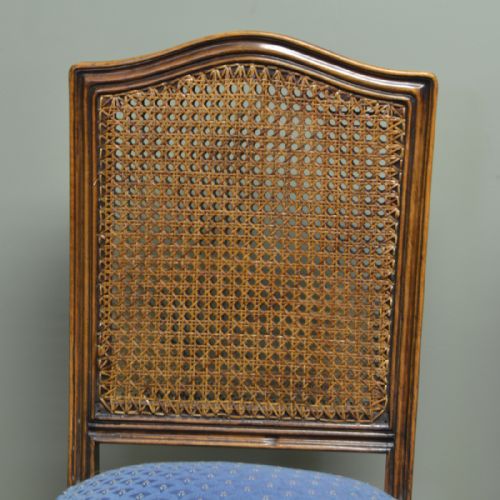 fig 2. Pair of Edwardian Bergere Antique Walnut Side Chairs