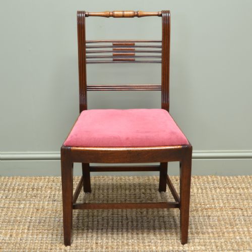 fig 1. Elegant Set of Six Regency Mahogany Antique Dining Chairs