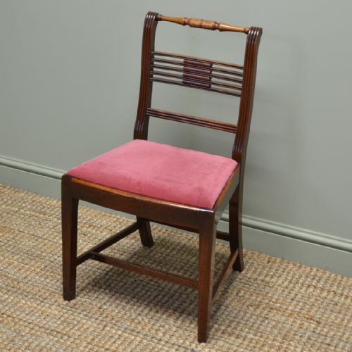 fig 2. Elegant Set of Six Regency Mahogany Antique Dining Chairs