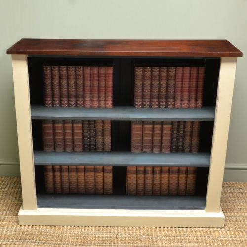 
Victorian Antique Painted Open Bookcase

