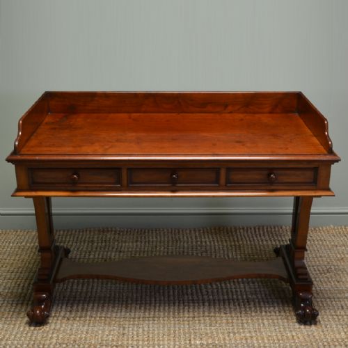 High Quality William IV Mahogany Antique Side / Writing Table